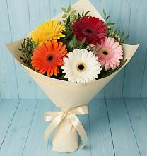 Букет цветов из:  Герберы в Строкино