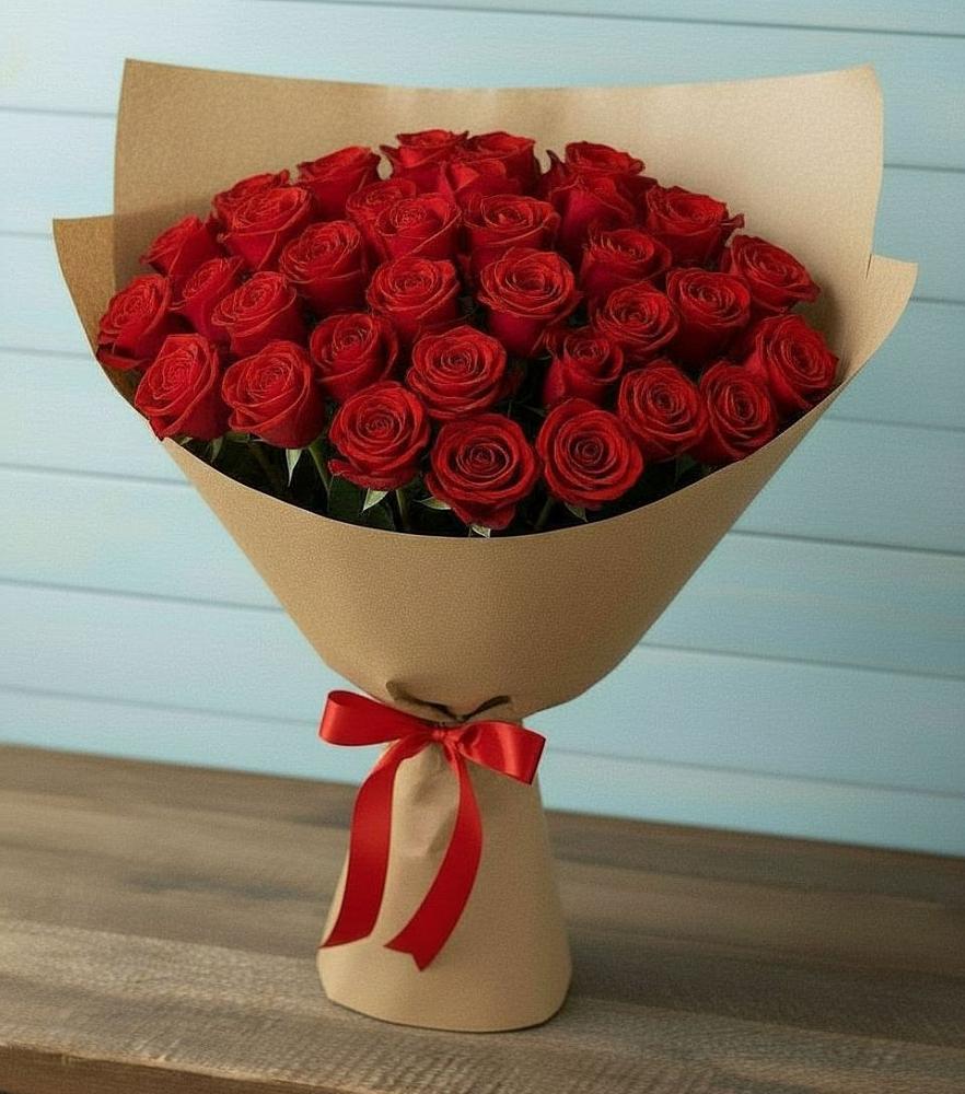 Букет Красные розы Милано в Строкино