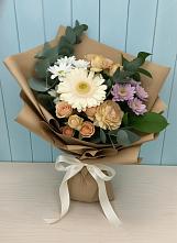 Букет цветов из:  Герберы и Хризантемы в Строкино