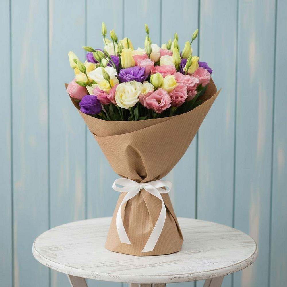 Букет цветов из: Лизиантусы в Строкино