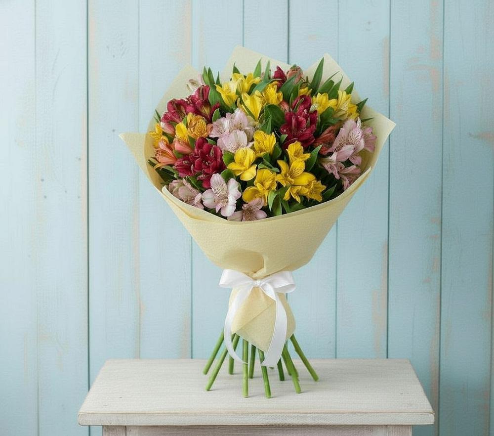 Букет цветов из: Альстромерии в Строкино