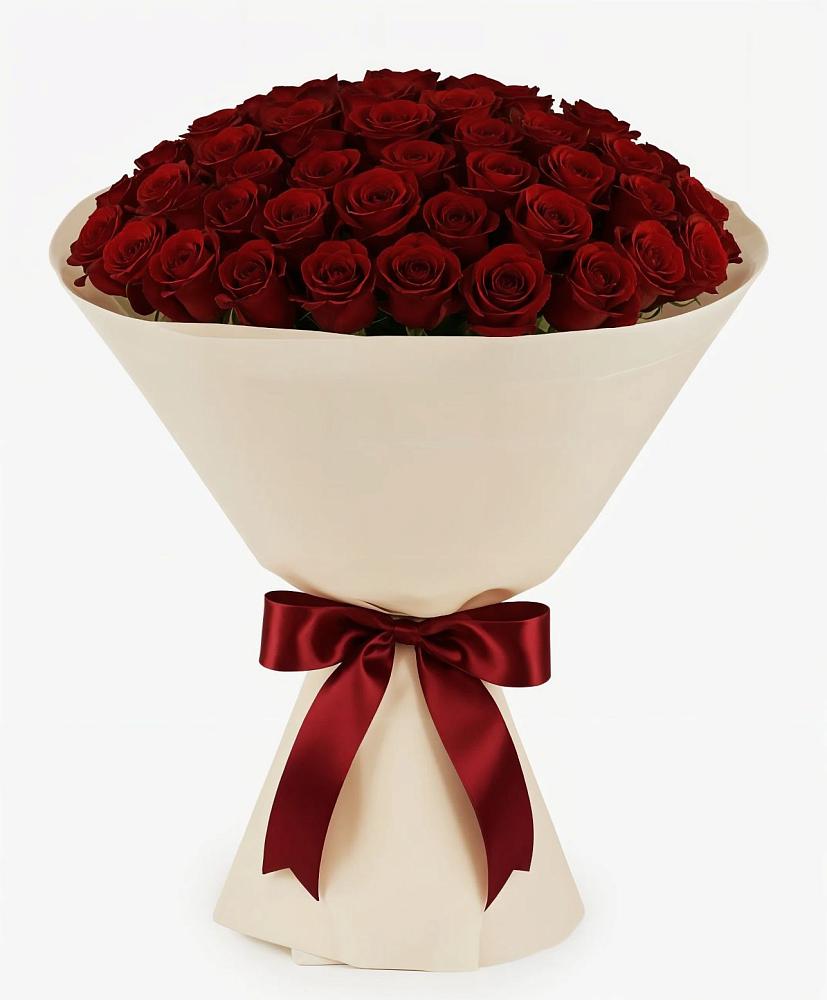 Букет 101 Бордовая роза Блэк Бакарра в Строкино