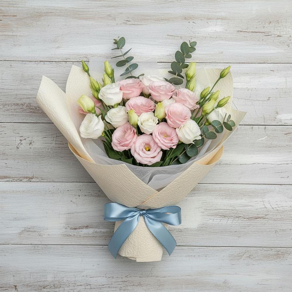 Букет цветов из: Лизиантусы в Строкино